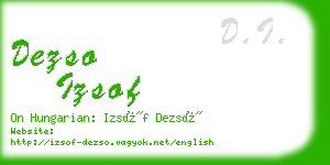 dezso izsof business card